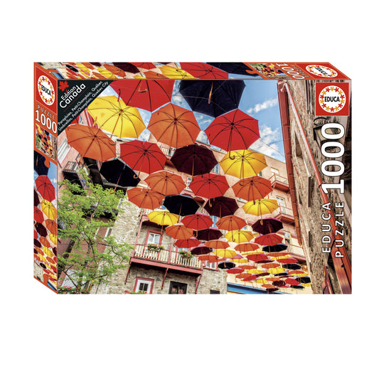 EDUCA 1000 PC UMBRELLAS IN PETIT CHAMPLAIN STREET, QUEBEC CITY