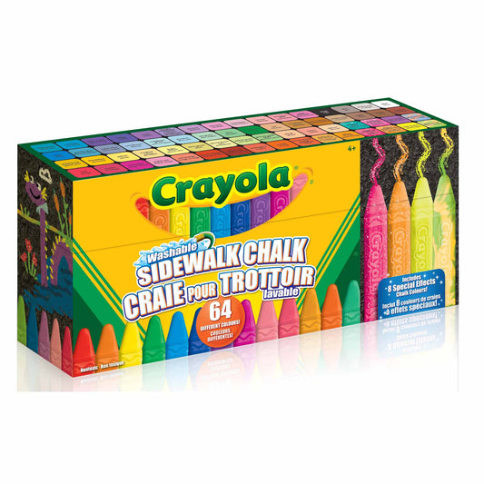 CRAYOLA SIDEWALK CHALK-64 PC