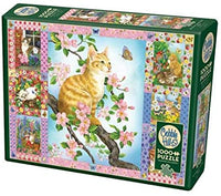 COBBLE HIL 1000 PC BLOSSOMS AND KITTENS QUILT