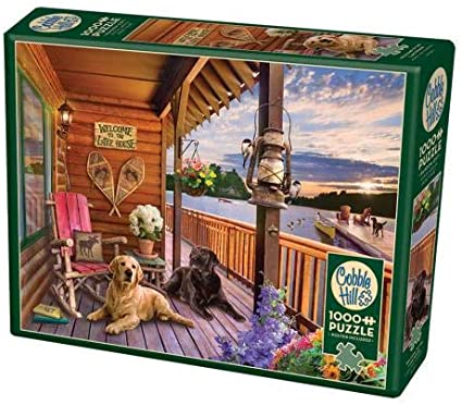 COBBLE HIL 1000 PC WELCOME TO THE LAKE HOUSE