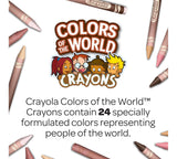 CRAYOLA COLOURS OF THE WORLD CRAYONS-24 PC