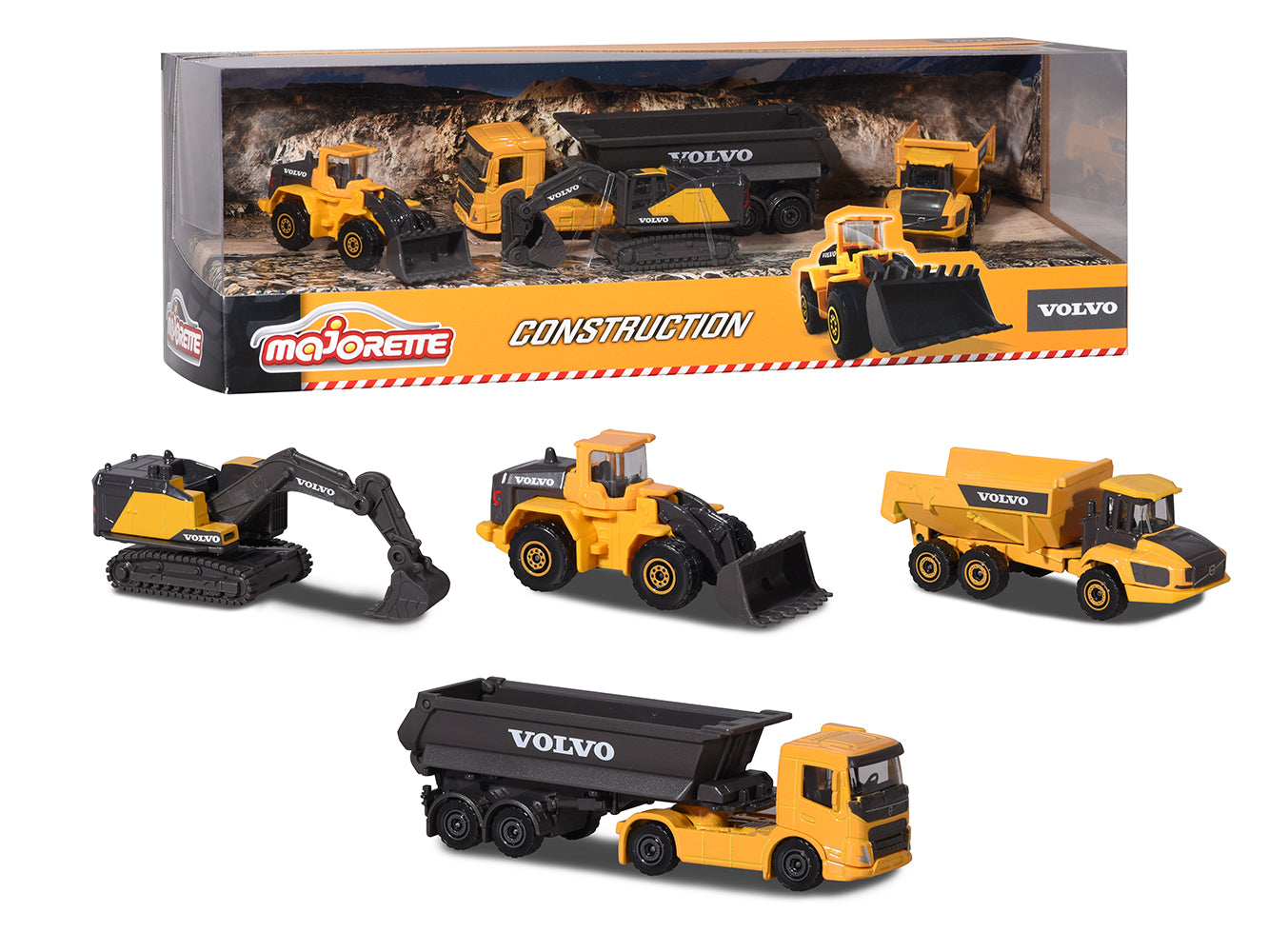 MAJORETTE- VOLVO CONSTRUCTION-4 PC SET