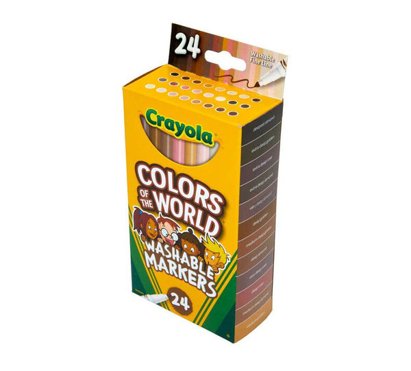 CRAYOLA COLOURS OF THE WORLD WORLD FINE LINE MARKERS