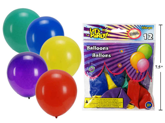 BALLOONS 12" - NO PRINT