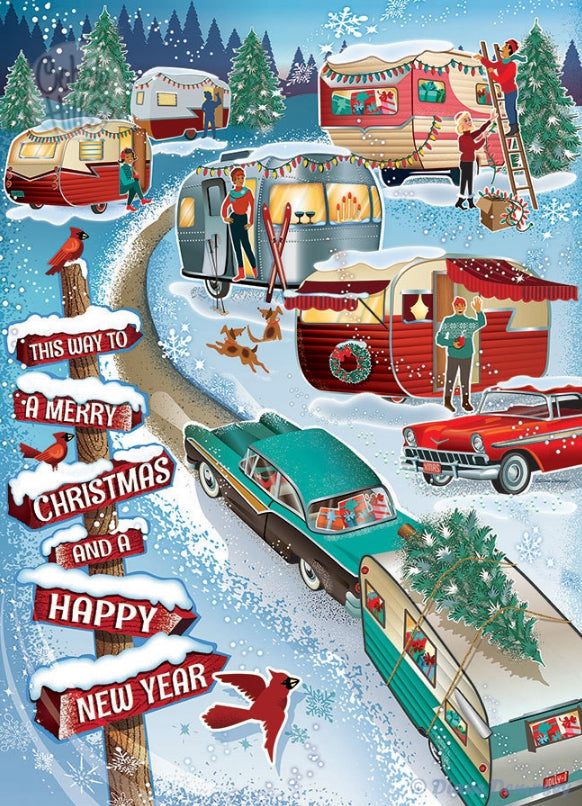 COBBLE HILL 1000 PC CHRISTMAS CAMPERS