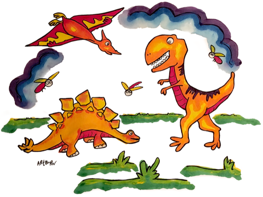 PILLOWCASE PAINTING DINOSAURS