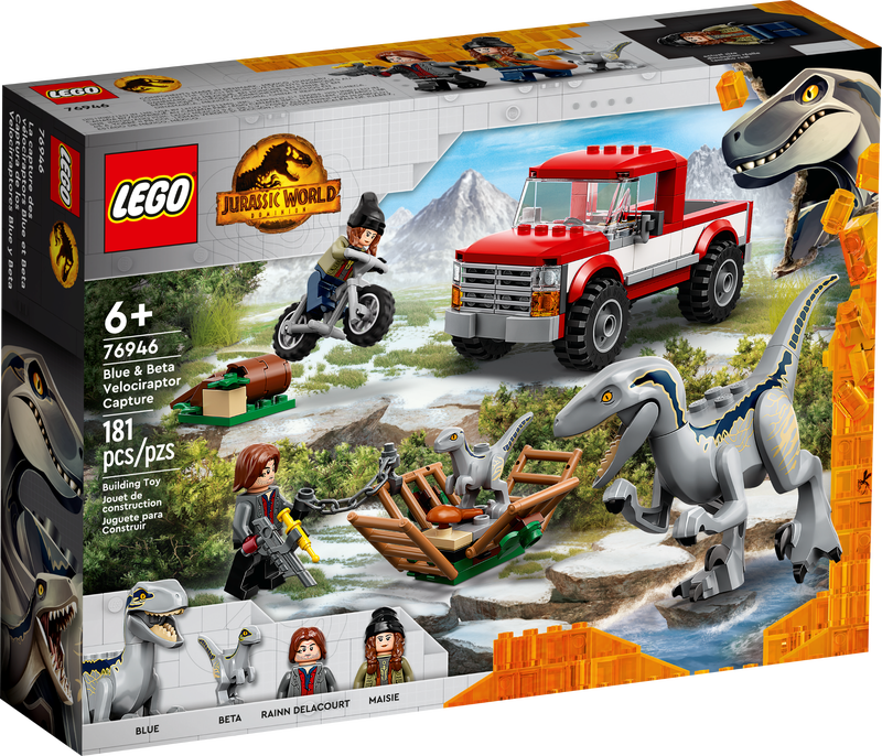 LEGO JURASSIC WORLD BLUE & BETA VELOCIRAPTOR CAPTURE