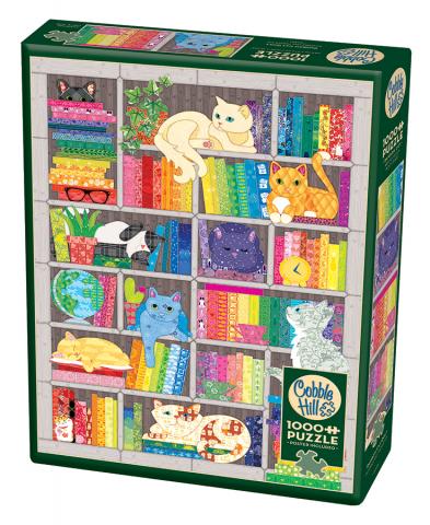 COBBLE HILL 1000 PC RAINBOW CAT QUILT