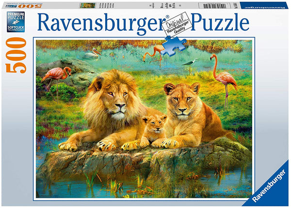 RAVENSBURGER 500 PC LIONS IN THE SAVANNAH