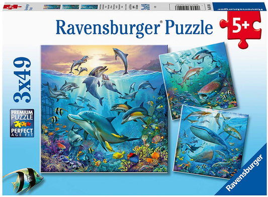 RAVENSBURG 3 X 49 PC OCEAN LIFE