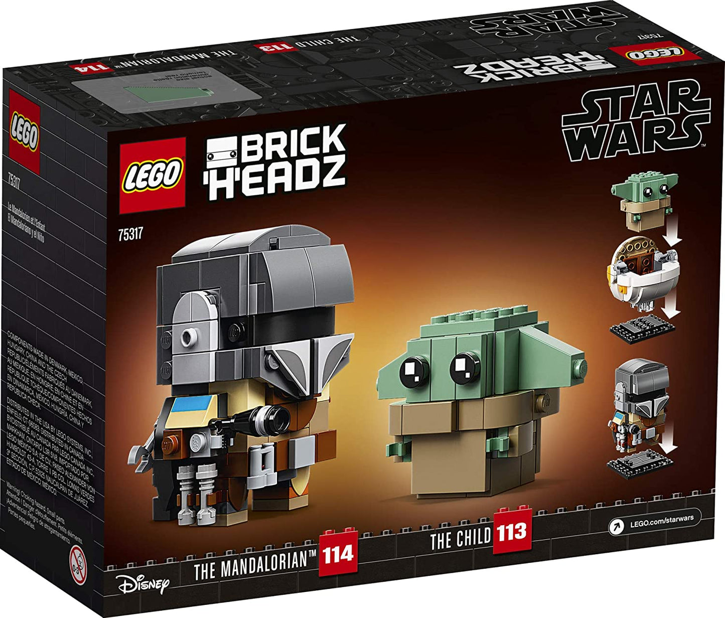 BRICK HEADZ STAR WARS THE MANDALORIAN AND THE CHILD