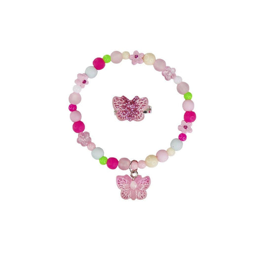 SPARKLE BUTTERFLY BRACELET & RING SET