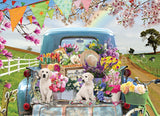 COBBLE HIL 500 PC COUNTRY TRUCK IN SPRING
