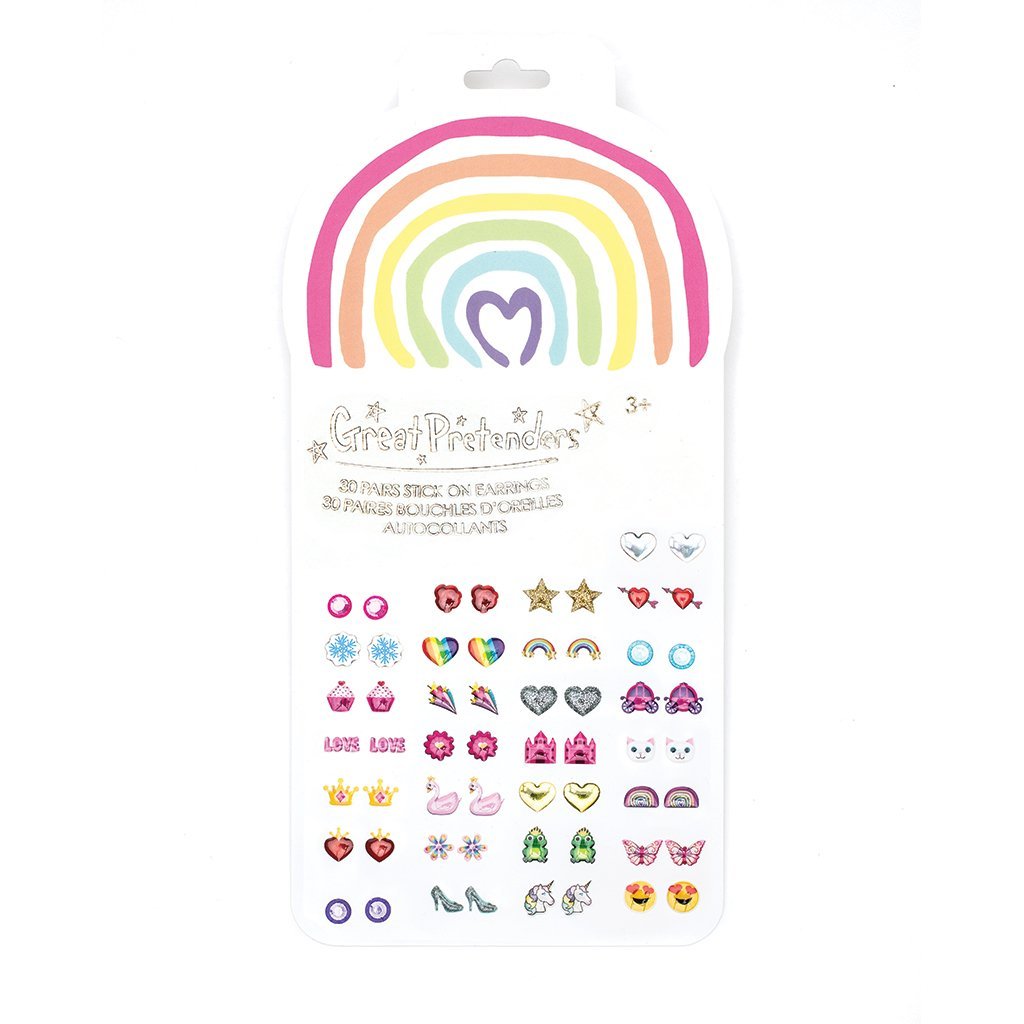 RAINBOW LOVE STICKER EARRINGS