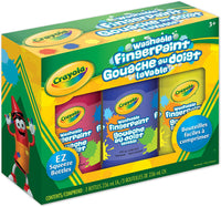 Crayola Washable Finger Paints (6 Count) Toddler Paint Supplies, Kids Paint Set