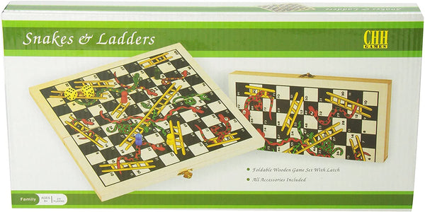 CLASSIC WOODEN SNAKES & LADDERS