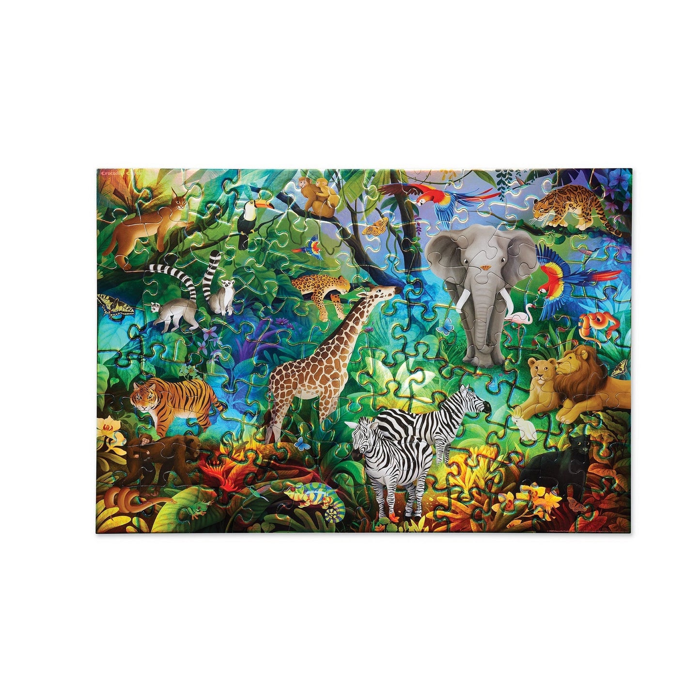 CROCODILE CREEK HOLOGRAPHIC JUNGLE PARADISE PUZZLE - 100 PIECES