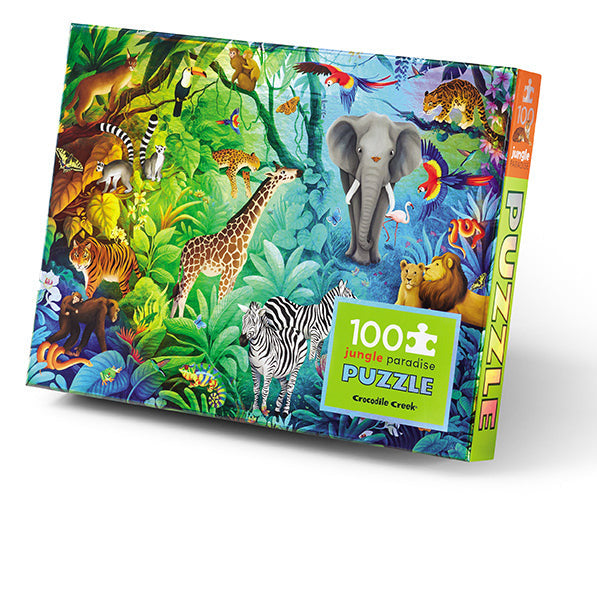 CROCODILE CREEK HOLOGRAPHIC JUNGLE PARADISE PUZZLE - 100 PIECES