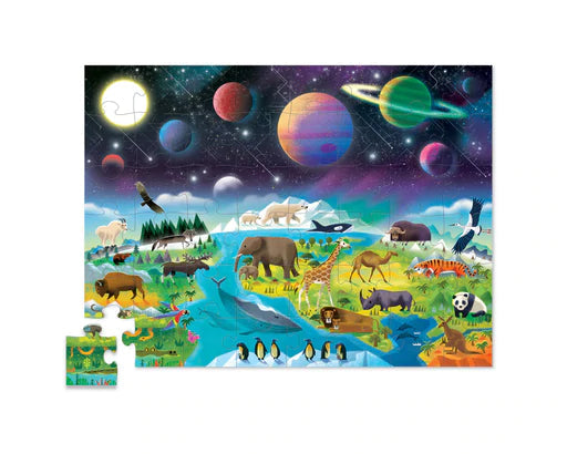 CROCODILE CREEK ABOVE & BELOW EARTH & SPACE PUZZLE - 48 PIECES