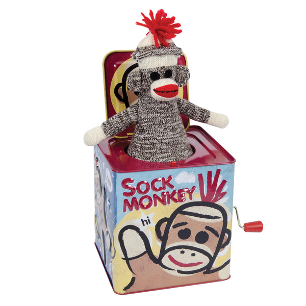 SOCK MONKEY JACK-IN-BOX
