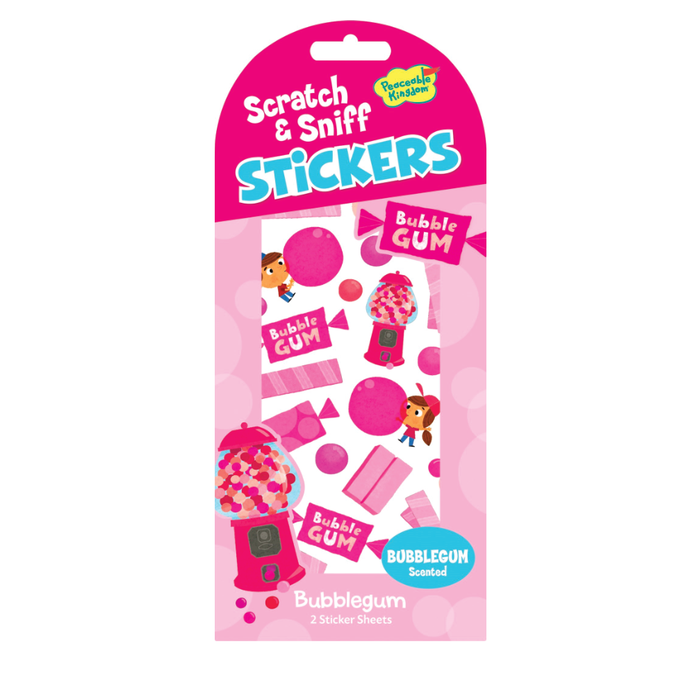 STICKERS-SCRATCH & SNIFF BUBBLEGUM