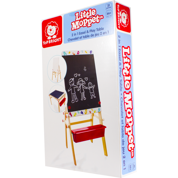 LITTLE MOPPET 2-IN-1 EASEL/PLAY TABLE