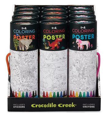 CROCODILE CREEK COLOURING POSTER - ASSORTED