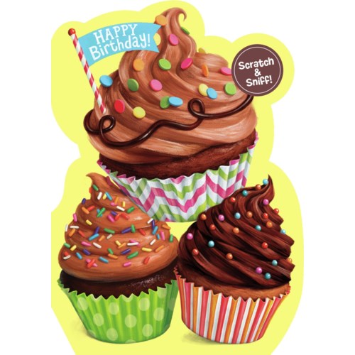 SCRATCH & SNIFF BIRTHDAY CARD CUPCAKE