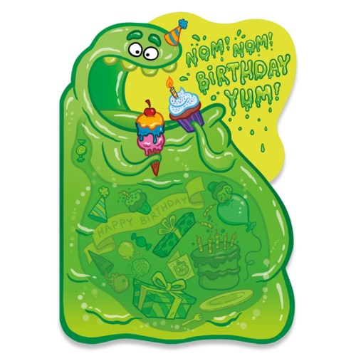 BLOB PARTY NEON BIRTHDAY CARD