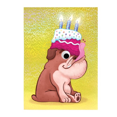 BULLDOG BIRTHDAY CARD