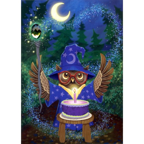 WIZARD WITH JEWEL GREETING CARD