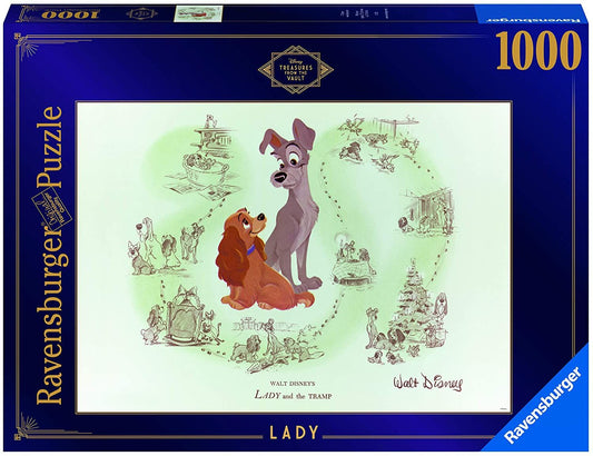 RAVENSBURGER 1000 PC DISNEY VAULT LADY & THE TRAMP