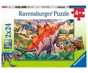 RAVENSBURG 2 X 24 PC JURASSIC WILDLIFE