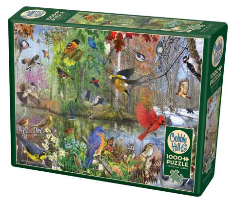 COBBLE HIL 1000 PC BIRDS OF THE SEASON