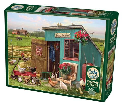 COBBLE HIL 1000 PC THE HAPPY HEN HOUSE