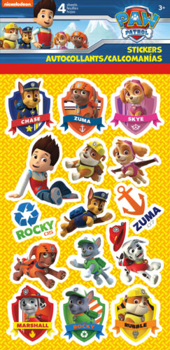 STICKERS-4SHEET PAW PATROL