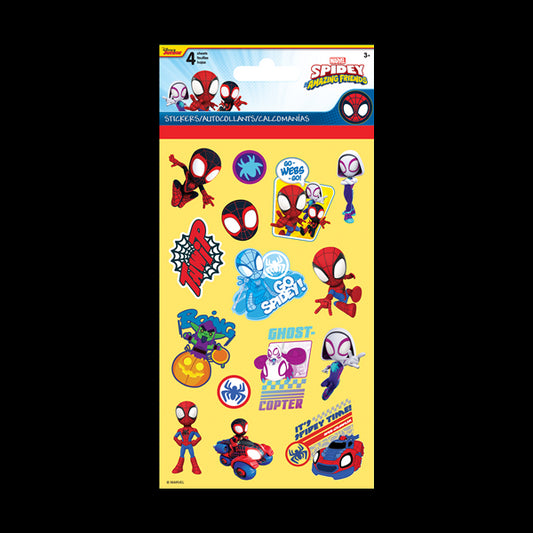 STICKERS-4SHEET SPIDEY & FRIENDS