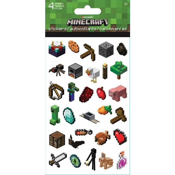 STICKERS-4SHEET MINECRAFT