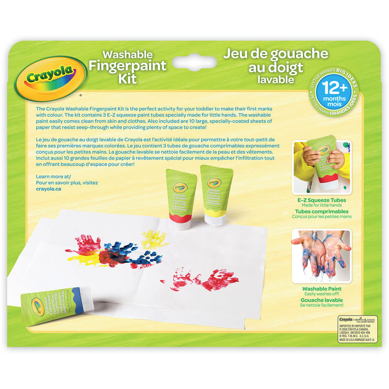 CRAYOLA WASHABLE FINGERPAINT KIT